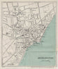 BRIDLINGTON vintage tourist town city plan. Yorkshire. WARD LOCK 1935 old map