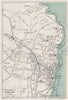 BROADSTAIRS vintage tourist town city resort plan. Kent. WARD LOCK 1937 map