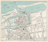CALAIS vintage tourist town city plan. Pas-de-Calais. WARD LOCK 1928 old map
