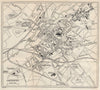 CANTERBURY vintage tourist town city plan. Kent. WARD LOCK 1919 old map