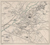CANTERBURY vintage tourist town city plan. Kent. WARD LOCK 1924 old map