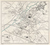 CANTERBURY vintage tourist town city plan. Kent. WARD LOCK 1928 old map