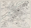 CANTERBURY vintage tourist town city plan. Kent. WARD LOCK 1937 old map