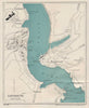 DARTMOUTH vintage tourist town city plan. Devon. WARD LOCK 1924 old map