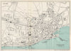 FOLKESTONE vintage tourist town city plan. Kent. WARD LOCK 1928 old map