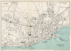 FOLKESTONE vintage tourist town city plan. Kent. WARD LOCK 1928 old map