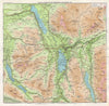 LAKE DISTRICT Keswick Derwentwater Thirlmere Buttermere Bassenthwaite 1964 map