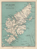 LEWIS & HARRIS. Outer Hebrides vintage tourist map. Scotland. WARD LOCK 1947
