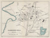 LLANDRINDOD WELLS vintage tourist town city plan. Wales. WARD LOCK 1939 map