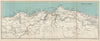 LYNTON & DISTRICT. Exmoor coast vintage tourist map. Devon. WARD LOCK 1933