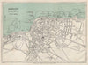 MARGATE vintage town city plan. Westgate-on-Sea Birchington. WARD LOCK 1924 map