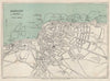MARGATE vintage town city plan. Westgate-on-Sea Birchington. WARD LOCK 1924 map