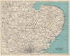 CAMBRIDGE AND EAST ANGLIA MOTORISTS' MAP. Cambridgeshire. WARD LOCK 1946