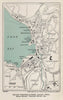 OBAN vintage tourist town city plan. Scotland. WARD LOCK 1934 old vintage map