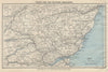 PERTH & EASTERN HIGHLANDS. Dundee Aberdeen. Forfar. Forest of Atholl 1940 map