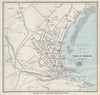DOUGLAS vintage tourist town city plan. Isle of Man. WARD LOCK 1923 old map