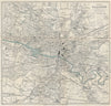GLASGOW vintage tourist town city plan. Scotland. WARD LOCK 1931 old map