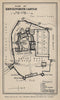 KENILWORTH CASTLE vintage tourist ground plan. Warwickshire. WARD LOCK 1900 map