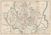 OXFORD vintage tourist town city plan. University colleges. WARD LOCK 1950 map