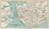 PORTSMOUTH vintage tourist town city plan. Southsea Gosport. WARD LOCK 1935 map