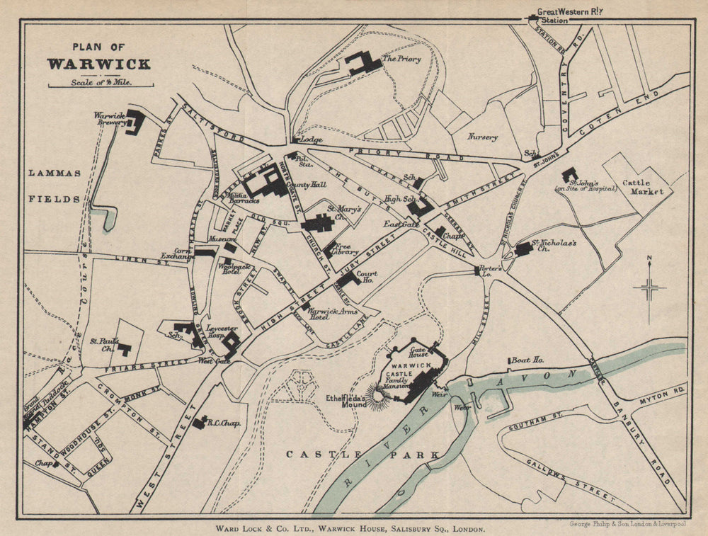 VENTNOR & BONCHURCH vintage town city plan. Isle of Wight. WARD LOCK 1900 map