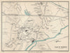 WARWICK vintage tourist town city plan. Warwickshire. WARD LOCK 1940 old map