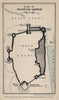 WARWICK vintage tourist town city plan. Warwickshire. WARD LOCK 1900 old map