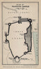WARWICK vintage tourist town city plan. Warwickshire. WARD LOCK 1900 old map