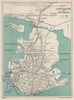 PORTSMOUTH vintage tourist town city plan. Southsea. WARD LOCK 1935 old map