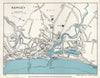 RAMSEY vintage tourist town city plan. Isle of Man. WARD LOCK 1962 old map