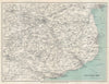 SOUTH EAST KENT Canterbury Deal Dover Folkestone Ashford Faversham 1928 map