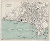 ST. HELIER vintage town city plan. Jersey Channel Islands. WARD LOCK 1934 map