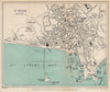 ST. HELIER vintage town city plan. Jersey Channel Islands. WARD LOCK 1950 map