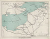 ENGLISH CHANNEL vintage tourist map. Ferry routes. Ports. WARD LOCK 1928