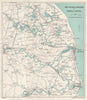 THE NORFOLK BROADS. Great Yarmouth Lowestoft Beccles Norwich. WARD LOCK 1946 map