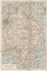 WARWICKSHIRE vintage county tourist map cycling driving roads WARD LOCK 1900