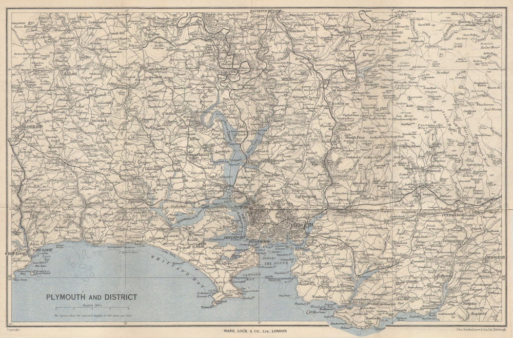 PLYMOUTH & TAMAR VALLEY. Liskeard Tavistock Devonport Looe Saltash 1945 map