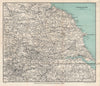 YORKSHIRE county map. Railways. WARD LOCK 1905 old antique plan chart