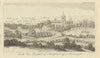 South East prospect of Stratford upon Avon in 1746. Warwickshire 1792 print