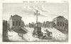 View of the Toll-gates at Hyde Park Corner, London. 1792 old antique print