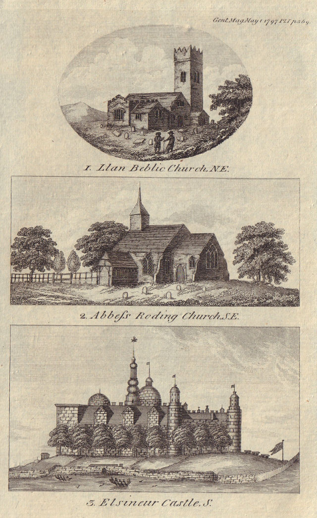 St Edmund Abbess Roding church Kronborg Castle Helsingor Peblig ...