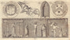 St Catherine history sculpture Lincoln. Ironmongers Company Arms 1797 print