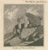 View of the gate of Tynemouth Castle, Northumberland 1798 old antique print
