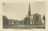 View of the Ashover church in Derbyshire. All Saints church 1798 old print