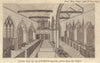 Inside view of St Mary's Church, Aldworth. Berkshire 1798 old antique print