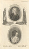Stephen Hales clergy. Robert Herrick poet. Fossil bones 1799 old antique print