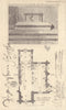 Ground plan of St Mary's Church, Aldworth, Berkshire 1799 old antique print