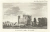 View of the ruins of Bodiam Castle, in Sussex 1802 old antique print picture