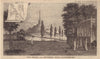 Dane John Gardens, Canterbury, Kent 1808 old antique vintage print picture