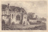 South view of the remains of the Greyfriars, Shrewsbury, Shropshire 1818 print